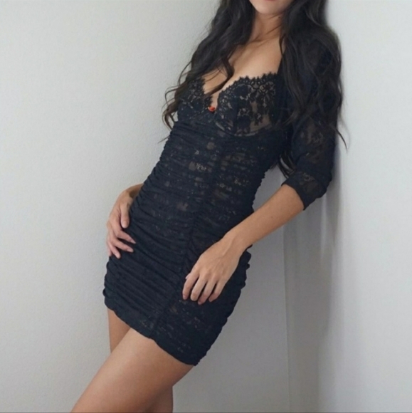 🍋For Love and Lemons Harlow Lace Slip Mini Dress - Picture 4 of 16